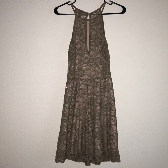 Rue 21 Gold Glitter Dress M - Picture 2 of 7